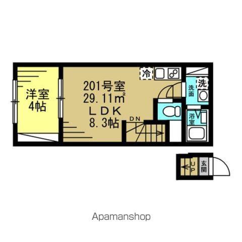 メゾン トールモンド八千代中央(1LDK/2階)の間取り写真