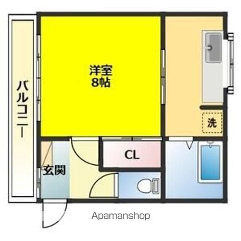 メゾン・ド・ラ・ナヴェット中央通(1K/2階)の間取り写真