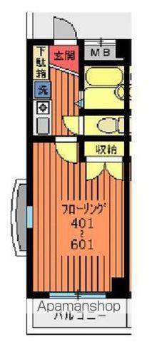 ラピス第三ビル(1K/6階)の間取り写真