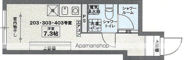 COCOFLAT 阿佐ヶ谷Ⅱ(ワンルーム/4階)の間取り写真