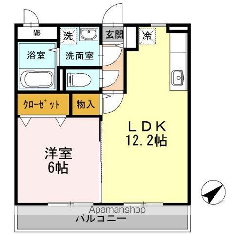 サンジュリアン(1LDK/3階)の間取り写真
