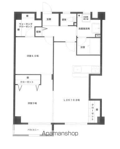 オリエンタル大濠(2LDK/6階)の間取り写真