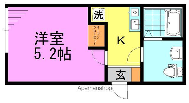 阿佐ヶ谷テラス(1K/1階)の間取り写真