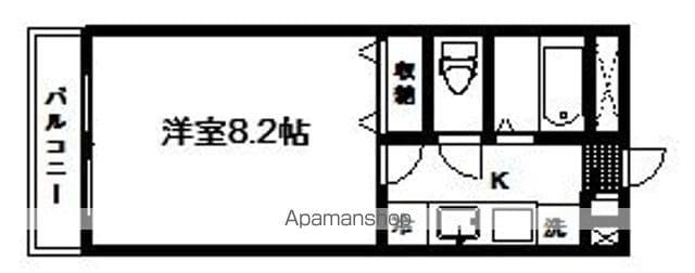 グレイスハイツ山手町(1K/3階)の間取り写真