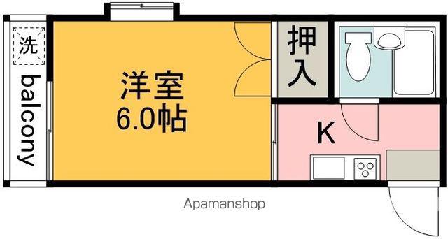 エトワールみすず(1K/2階)の間取り写真