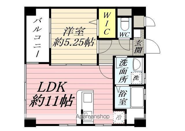 フォーシズ戸塚(1LDK/2階)の間取り写真