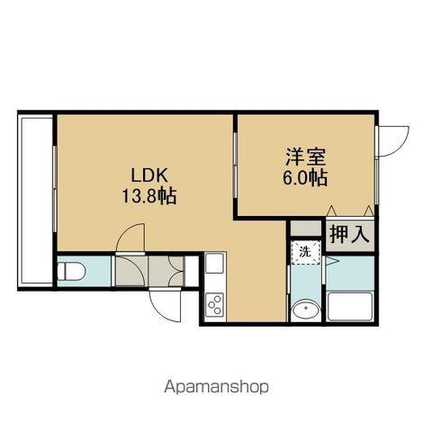 アリス栄(1LDK/2階)の間取り写真