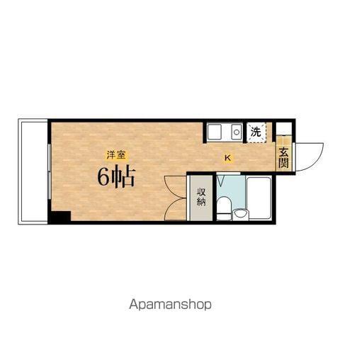 エルホロン(ワンルーム/3階)の間取り写真