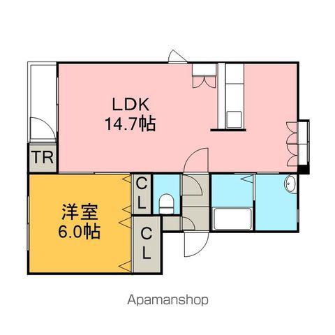 グリーンハイム106(1LDK/4階)の間取り写真