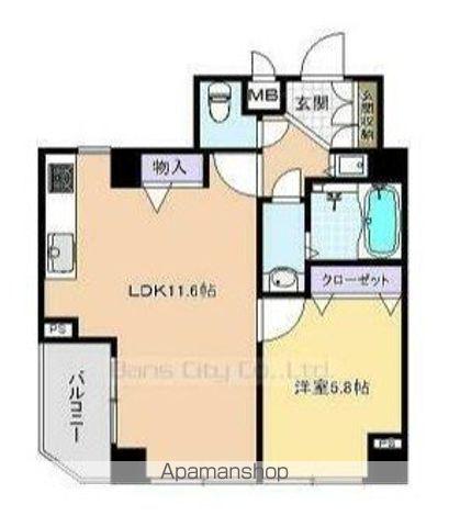 菱和パレス飯田橋(1LDK/6階)の間取り写真