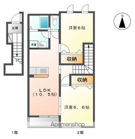 ARTQUEEN(2LDK/2階)の間取り写真