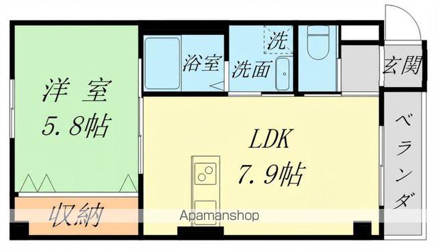 SJS浜大津(1LDK/1階)の間取り写真