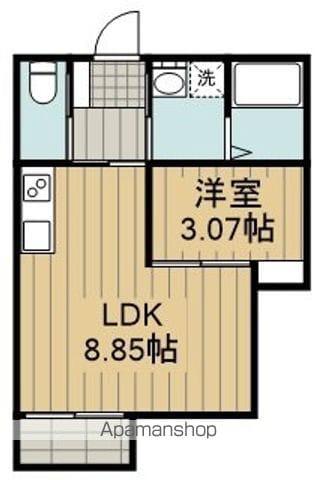 コンフォルタ小作(1LDK/3階)の間取り写真