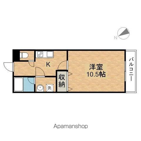 グランユニヴェール(1K/2階)の間取り写真