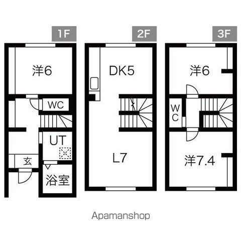 BELLET・M C(3LDK/1階)の間取り写真