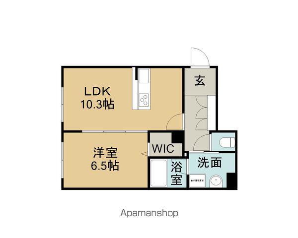 ALNEST(1LDK/1階)の間取り写真