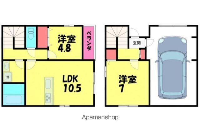 千代田・常磐緩行線 北柏駅 徒歩25分 2階建 新築(2LDK)の間取り写真