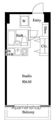 クレセントコート柏(ワンルーム/6階)の間取り写真