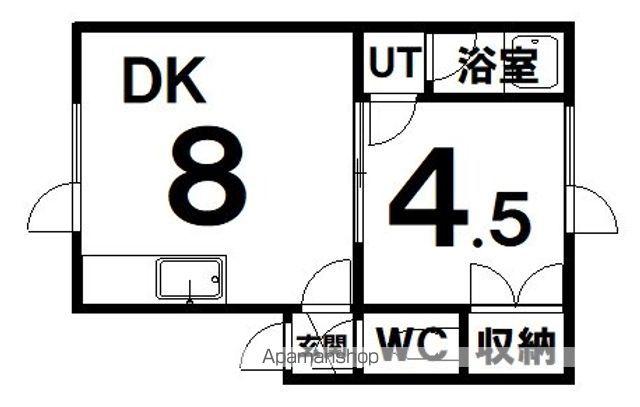 アイホーム(1DK/2階)の間取り写真