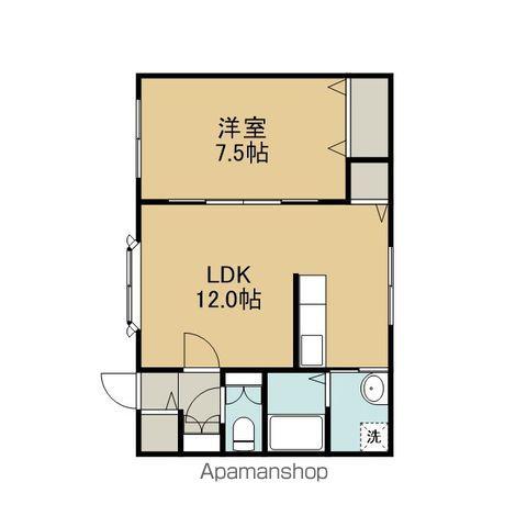 コーポソレイユ(1LDK/2階)の間取り写真