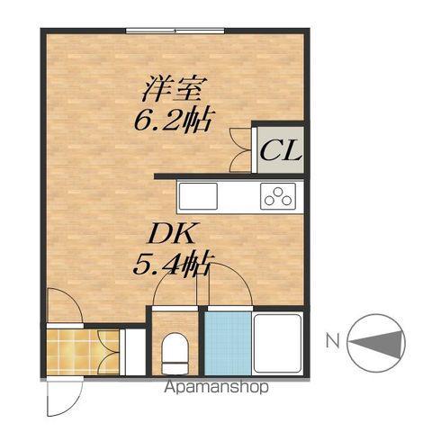 ハイムリバーサイド(1DK/3階)の間取り写真