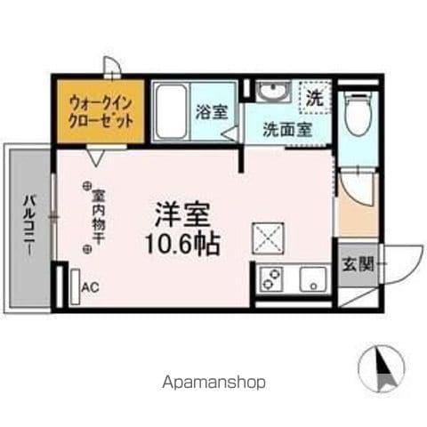 EXCEL21 VI(ワンルーム/1階)の間取り写真