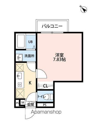 ガレリアサーラ松戸(1K/2階)の間取り写真