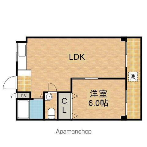 岸田マンション(1LDK/3階)の間取り写真