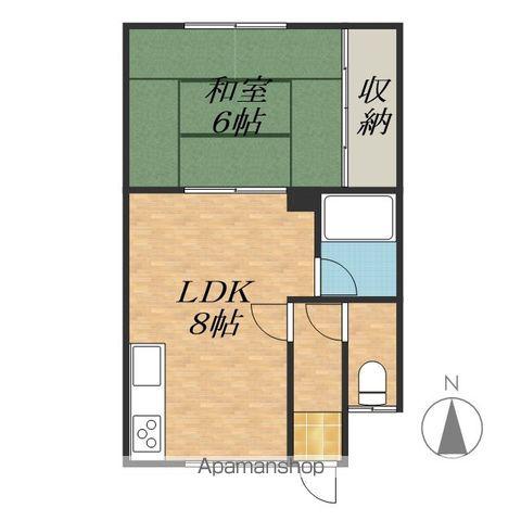 飯沼ハイツ(1LDK/1階)の間取り写真
