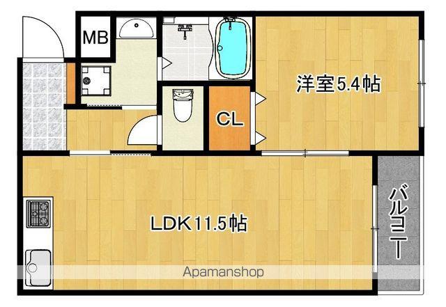 橋野マンションⅡ(1LDK/1階)の間取り写真