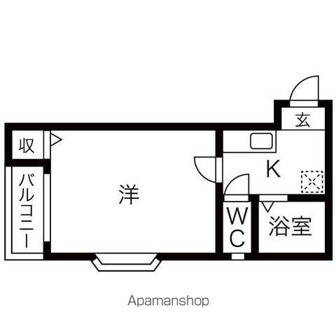 ペルカルロ(1K/2階)の間取り写真