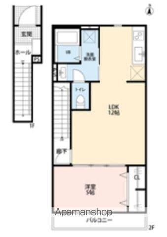 リーブルファイン柏高田(1LDK/2階)の間取り写真