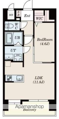 SーRESIDENCE六ツ門ABRイーストⅠ(1LDK/11階)の間取り写真