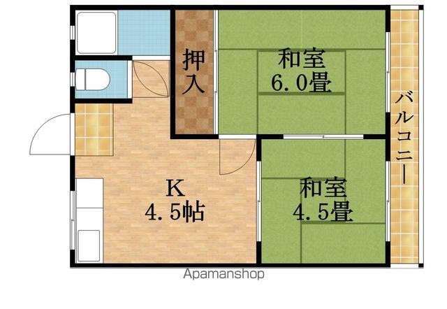 香里園森岡マンション(2DK/2階)の間取り写真