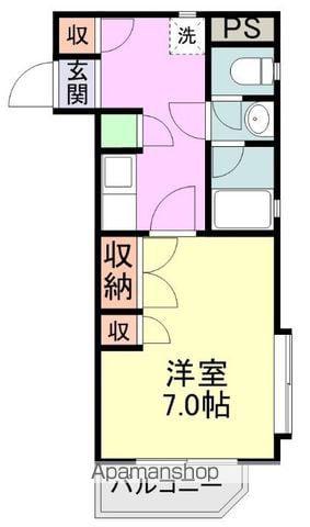 カーサミラ吉野町(1K/3階)の間取り写真
