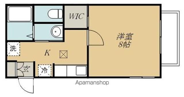 クレストⅩ(1K/1階)の間取り写真