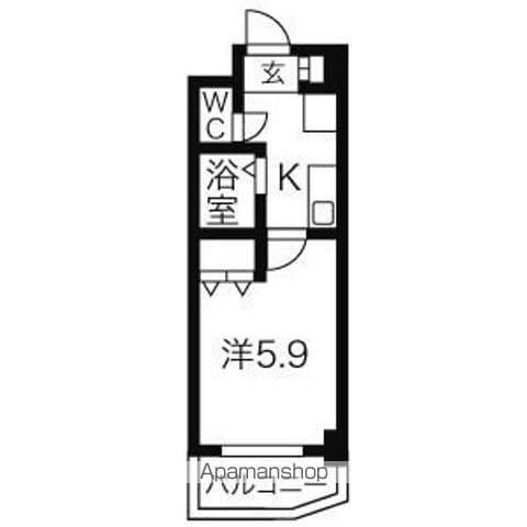 びいⅠ千種(1K/3階)の間取り写真