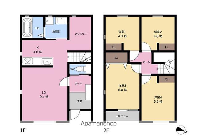 GARDEN VILLAGE前原北(4LDK/1階)の間取り写真