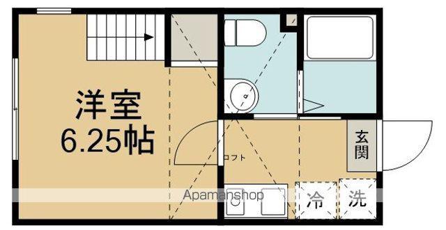 クリムゾンハイツ的場(1K/2階)の間取り写真