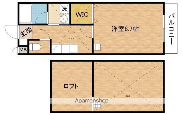 CASTLEDONS(1K/2階)の間取り写真