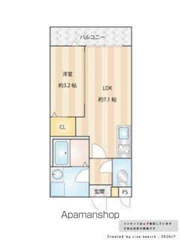 MAI MIO (1LDK/1階)の間取り写真