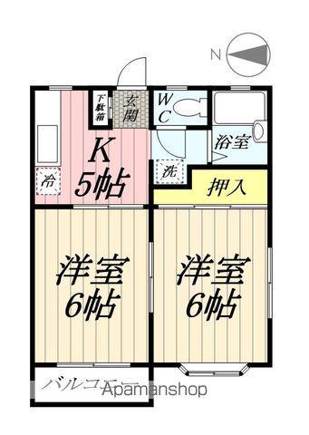 メゾンルシャトー(2K/1階)の間取り写真