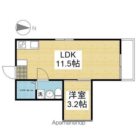 LA CASA タイケンⅦ(1LDK/4階)の間取り写真
