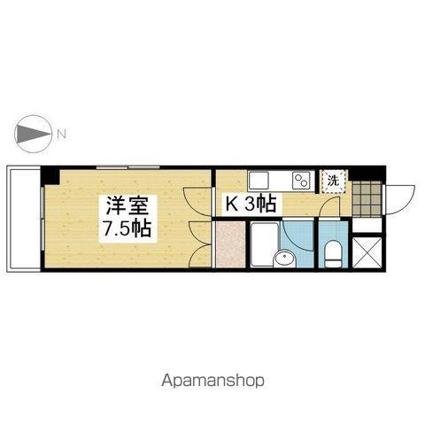 ベルメゾン久万の台(1K/4階)の間取り写真