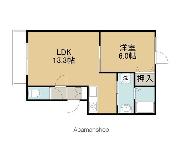 クリークウッドⅤ(1LDK/1階)の間取り写真