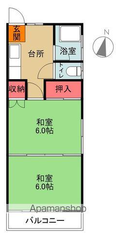 サカイコーポ(2K/2階)の間取り写真