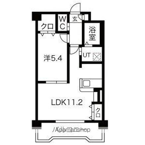 名鉄瀬戸線 尾張旭駅 徒歩46分 3階建 築20年(1LDK/1階)の間取り写真