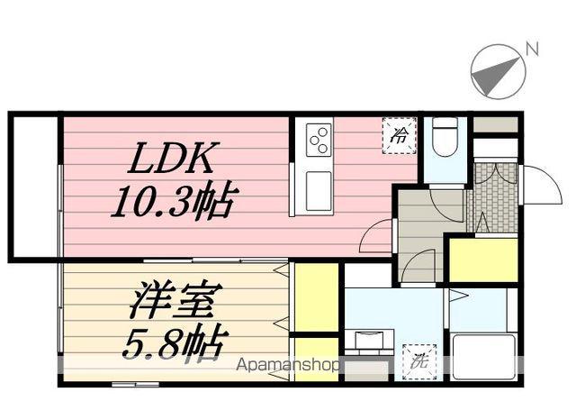 ウィンドテラスみどり台(1LDK/1階)の間取り写真