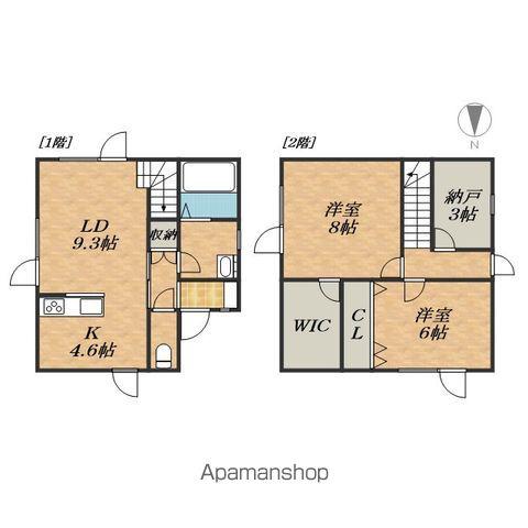 根室本線 帯広駅 バス乗車時間：18分 大川町バス停で下車 徒歩3分 2階建 築1年(2SLDK)の間取り写真
