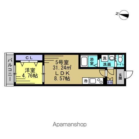 TKP北小金Ⅰ(1LDK/3階)の間取り写真